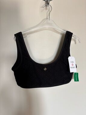 NWT- Casablanca velvet Monogram jacquard bikini top large